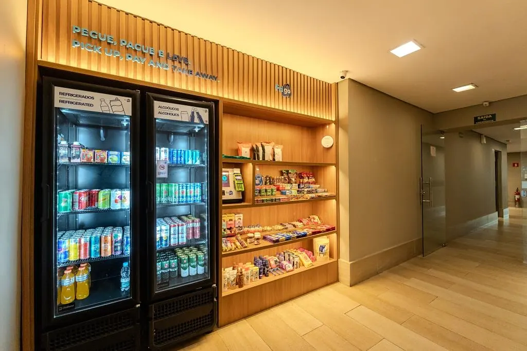 The hotel mini market, with drinks and snacks